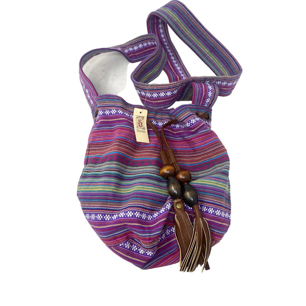 Vintage Decree JCPenney Hobo Tote Tribal Print Bag